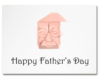 origami father's day card