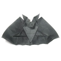 origami bat for halloween