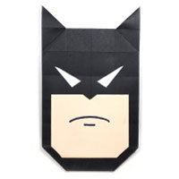 origami batman's face
