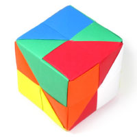 Classic origami cube
