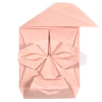 man origami face
