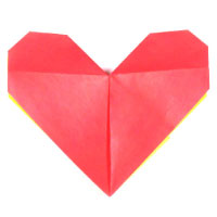 sitting origami heart