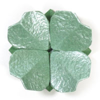 four leaf origami clover