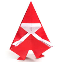 simple origami santa claus
