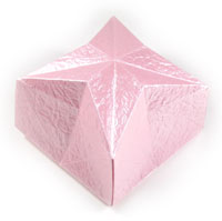 closed origami box of star