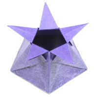 five-pointed cute origami box of star