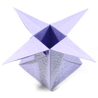 four-pointed cute origami box of star
