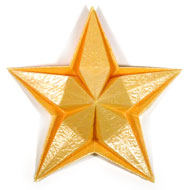 embossed five-pointed star