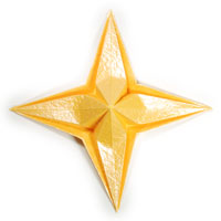 embossed four-pointed star