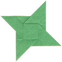 counterclockwisely rotating origami star