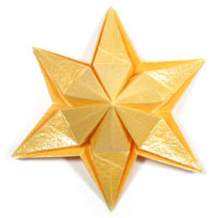 embossed six-pointed star