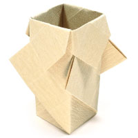 rectangular paper vase