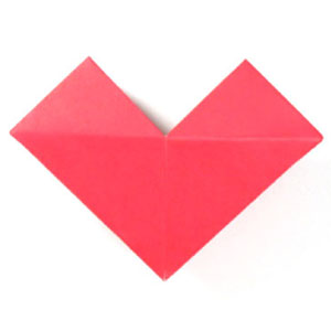 origami heart with a small