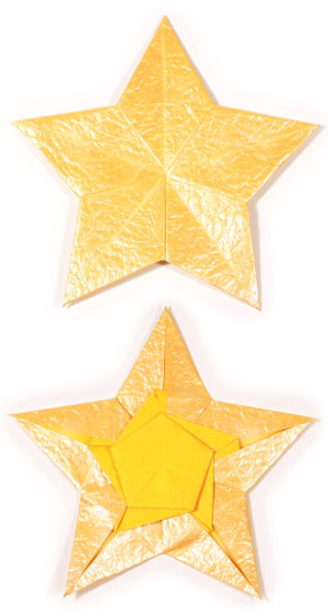five-pointed origami paper star