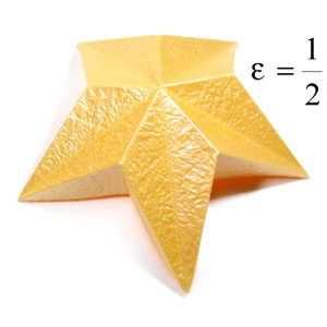 five-pointed easy embossed origami paper star
