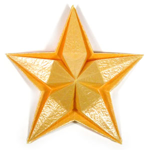 five-pointed origami paper star