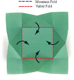 9th picture of four pointed origami star planet