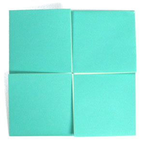 How to make a four-quadrant origami letter: page 1